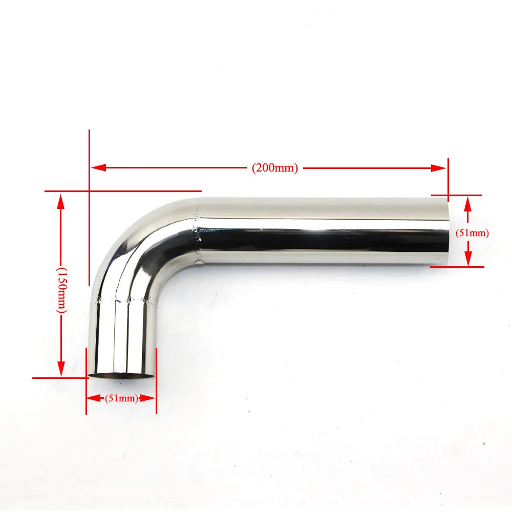 90 degree stainless steel exhaust pipe