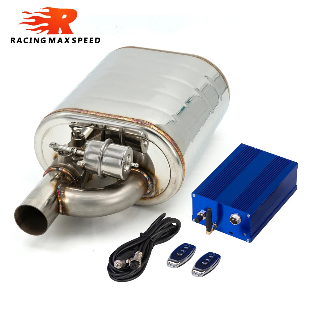 Exhaust With Vacuum Valve. Stainless Steel Electric Exhaust Remote Control Kit