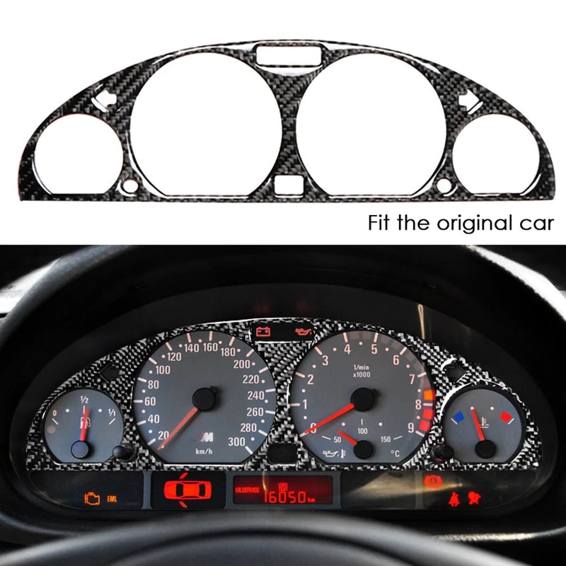 BMW E46 M3 Carbon Fibre Instrument Panel Decorative Frame Cover