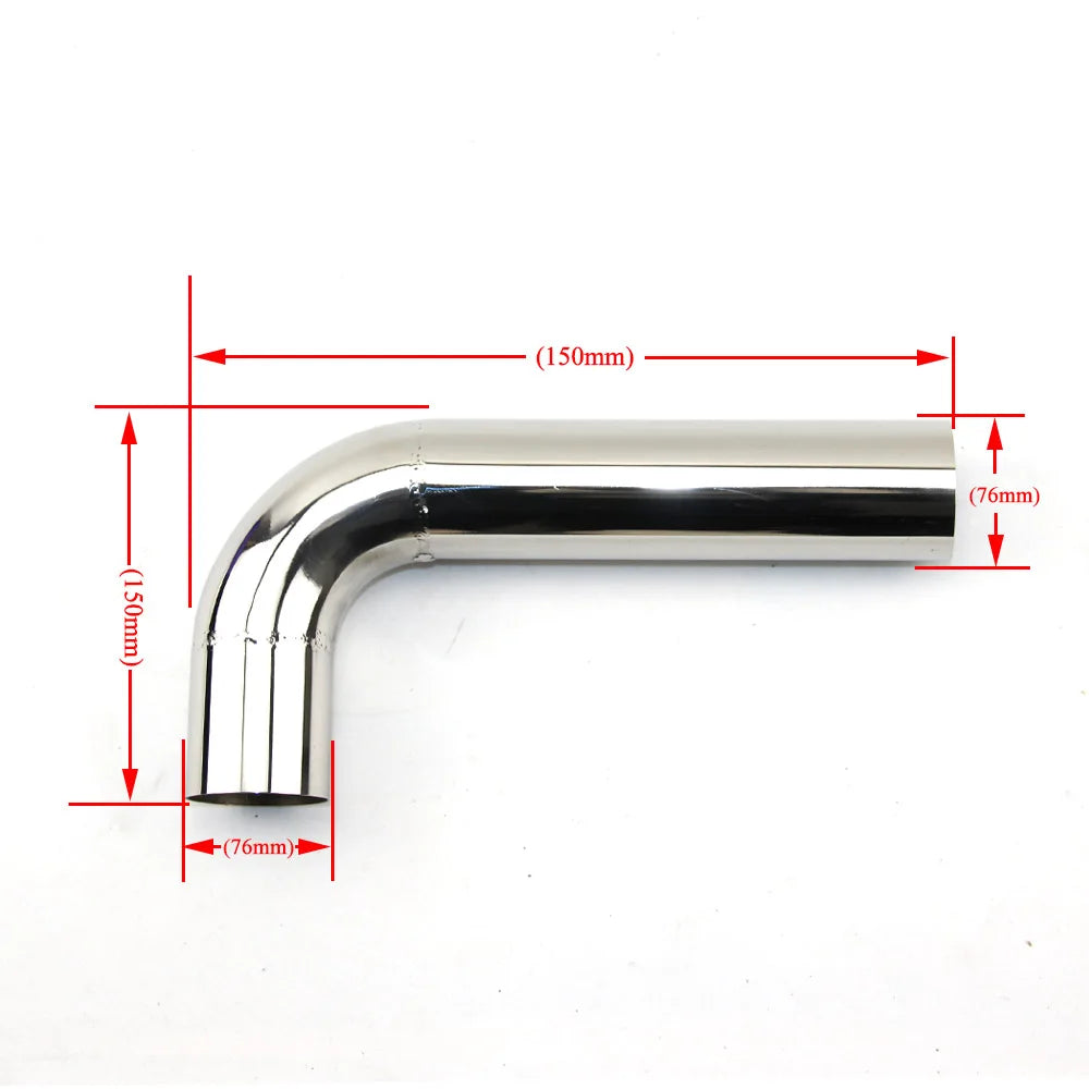 90 degree stainless steel exhaust pipe