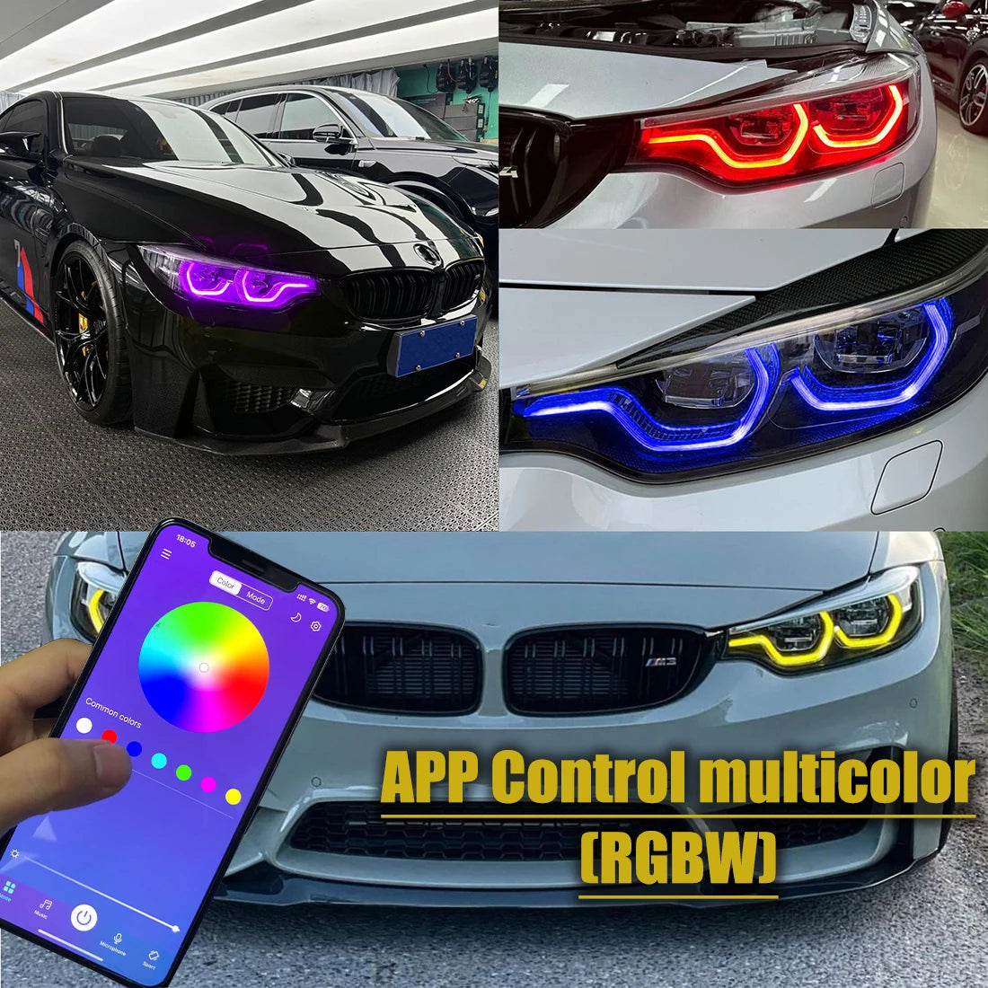 DRL Headlight colour module BMW M3/M4 F80/F82 2018-2020 LCI - RGB multicolor App Control