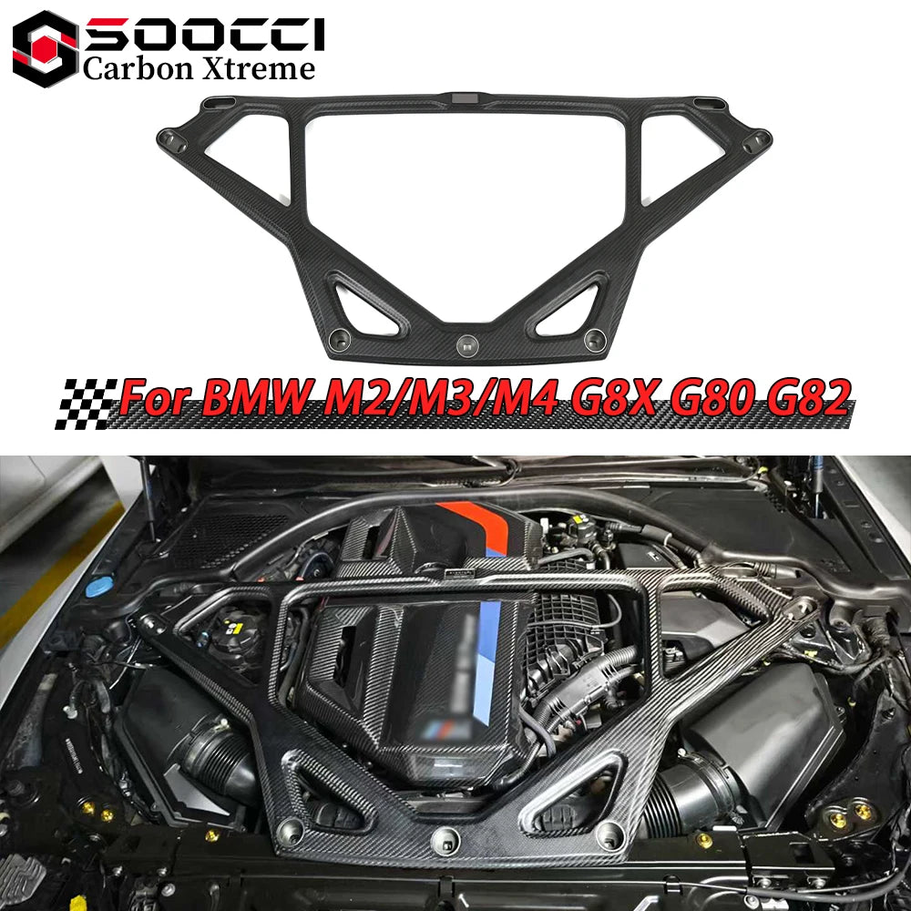 CSL Style Carbon Fibre Strut Brace for BMW G80/G81 M3, G82/G83 M4, G87 M2