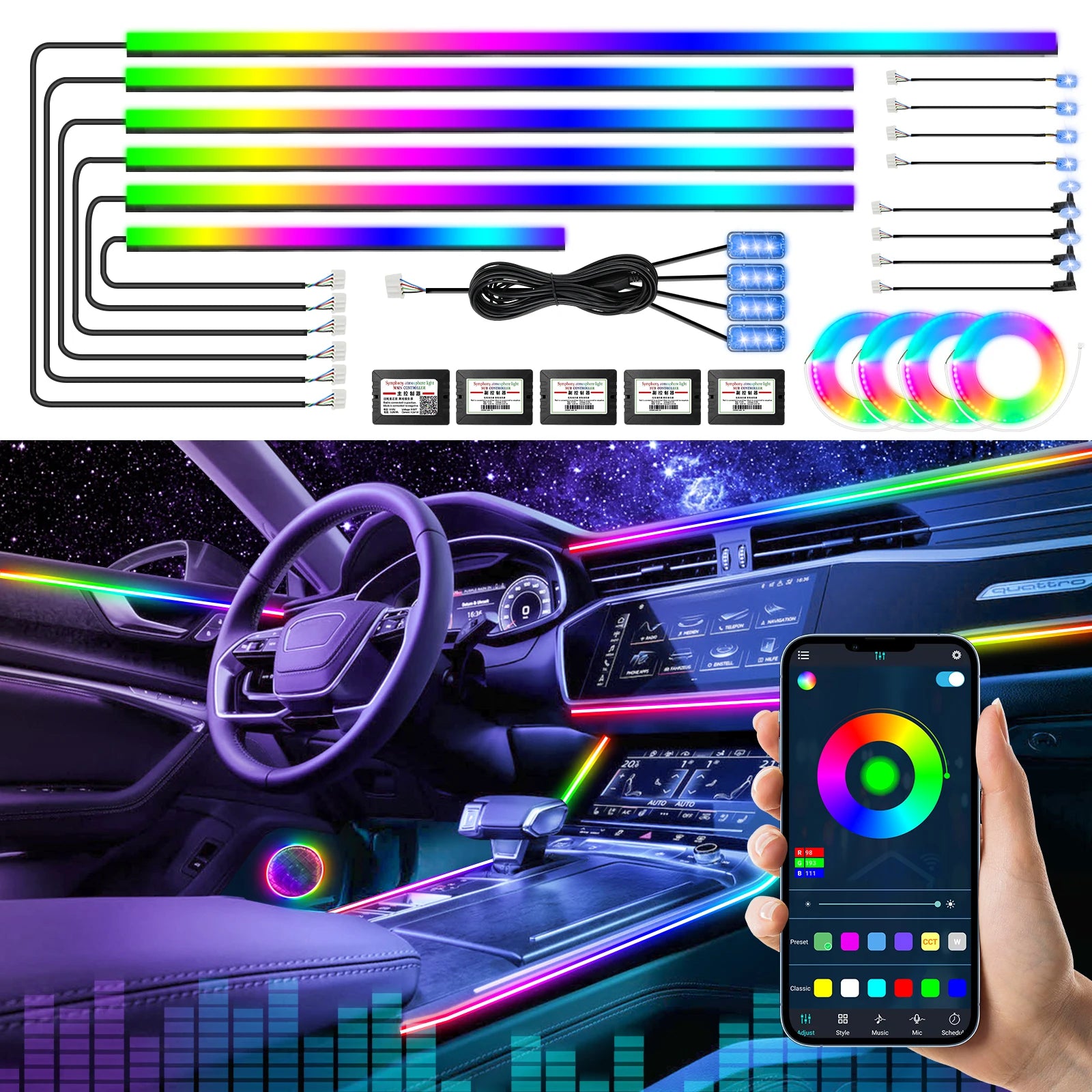 Symphony ambient Light - Car Interior led