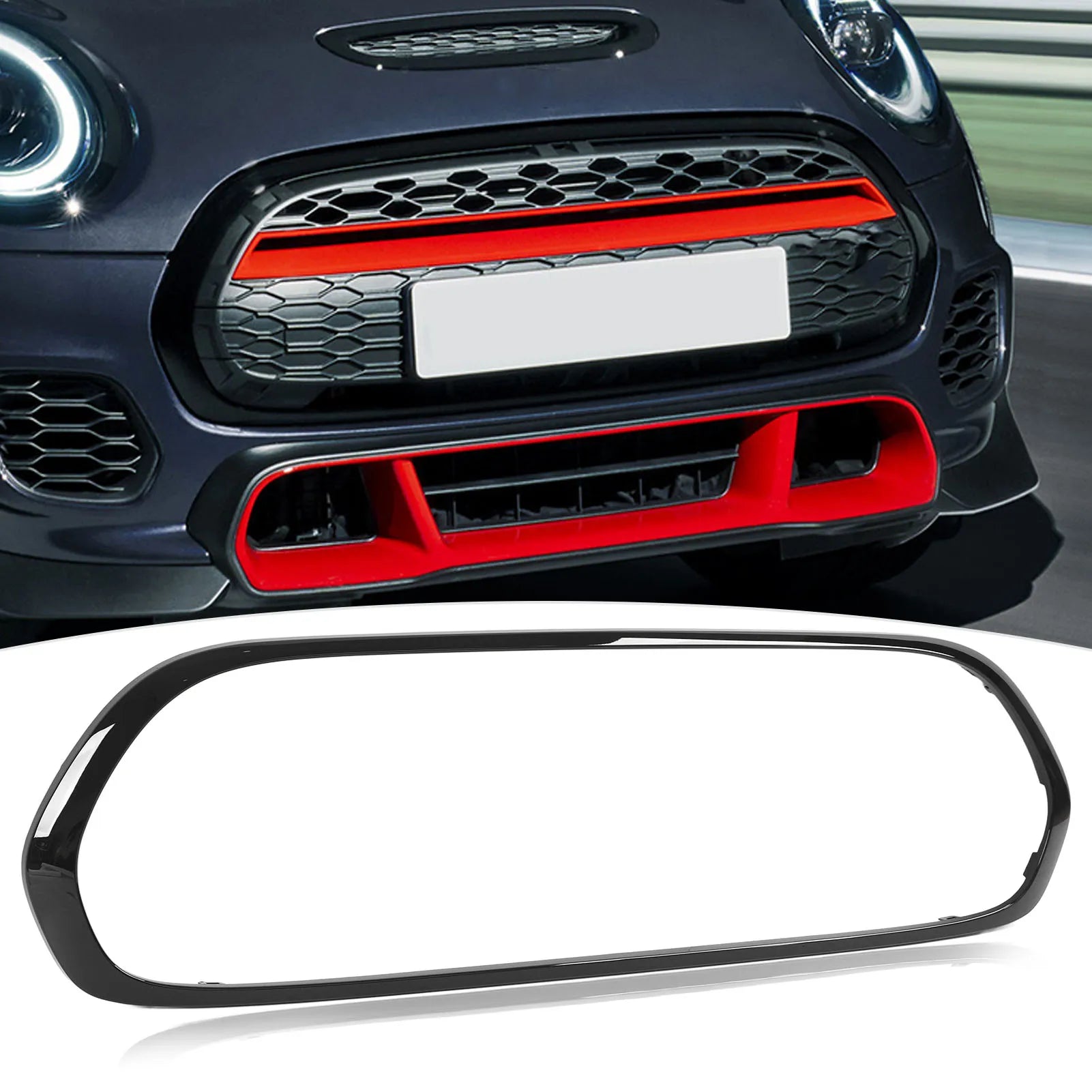 Mini Cooper S JCW 2014+ black headlight, taillight and grill surround