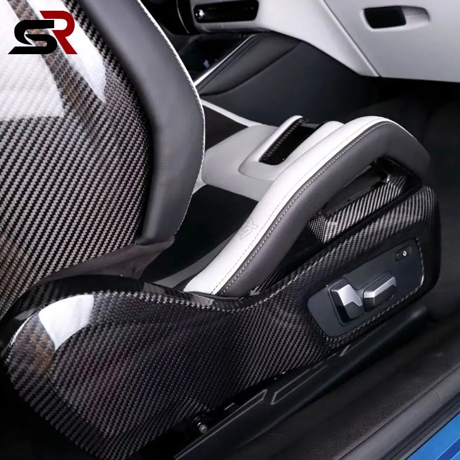BMW M2 G87, M3 G80, M4 G82 carbon fibre sports bucket seat side trim panel