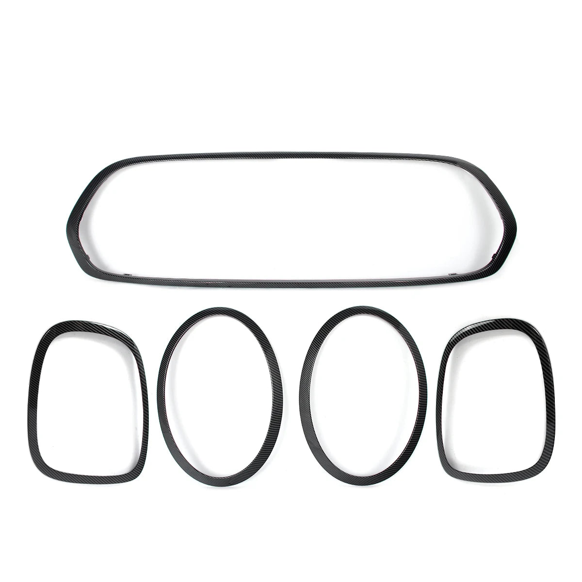 Mini Cooper S JCW 2015-2021 Carbon Fiber Look Headlight, Taillight and Radiator Grill Surround