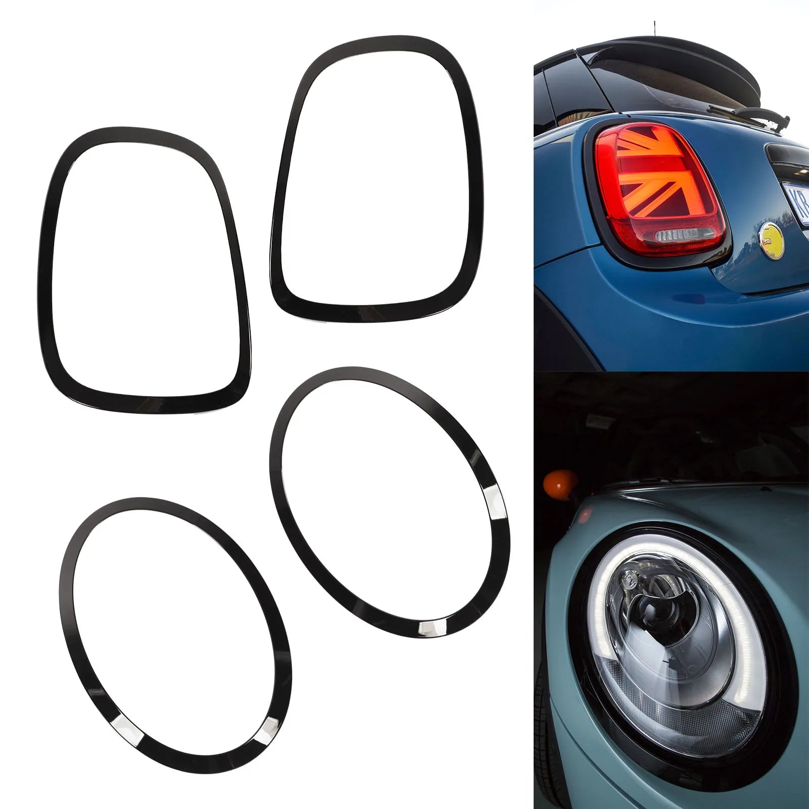 Mini Cooper S JCW 2014+ black headlight, taillight and grill surround