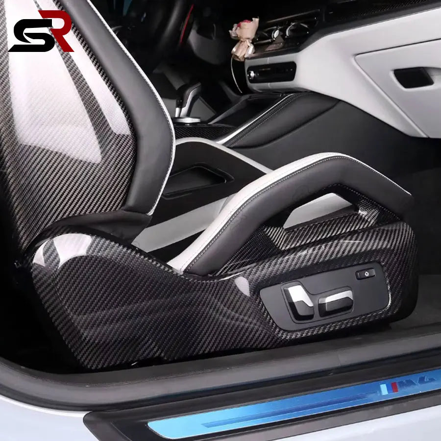 BMW M2 G87, M3 G80, M4 G82 carbon fibre sports bucket seat side trim panel