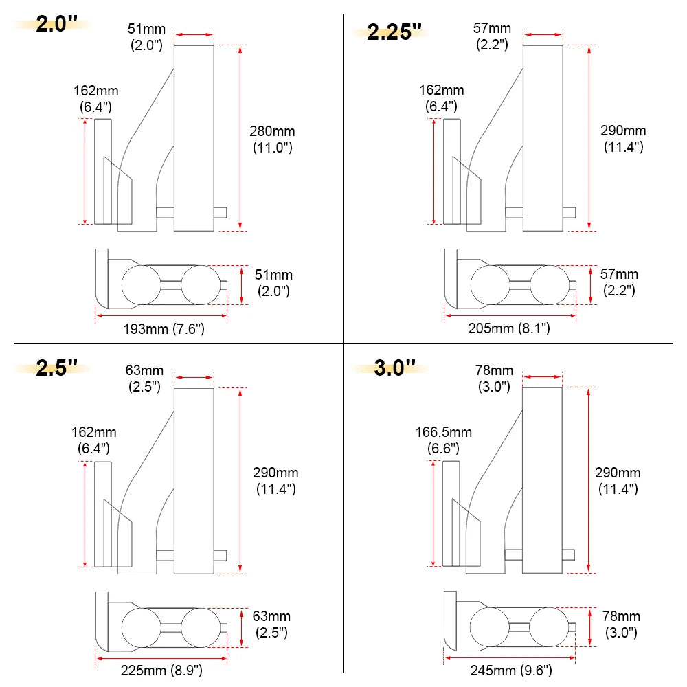 Dual-Valve Electric Exhaust: Universal Stainless Steel 2.0"/2.25"/2.5"/3"